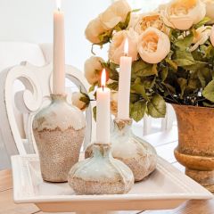 Round Terra Cotta Vases Set of 3