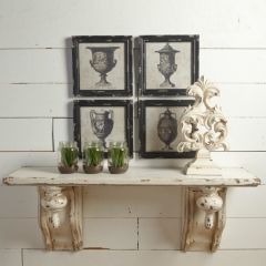 Distressed Wood Wide Bracket Shelf