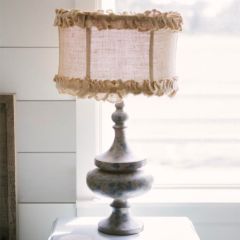Linen Ruffle Shade Lamp