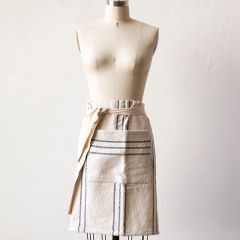 Mudcloth Style Waist Apron with Pocket