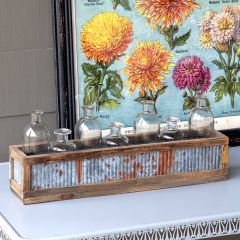 Tin Sided Bottle Vase Centerpiece