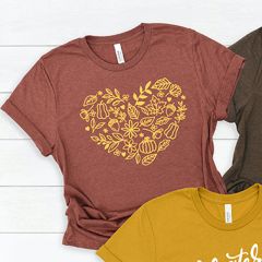 Fall Heart Clay Tee