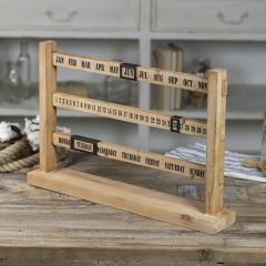 Perpetual Sliding Wood Calendar