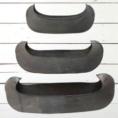 Galvanized Metal Canoe Storage Container Set of 3