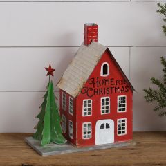 Tin House With Tree Decor