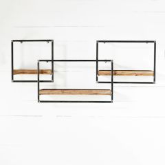 Industrial Farmhouse Wall Shelf Set of 3
