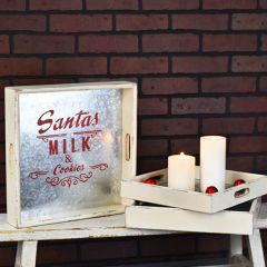 Santa's Cookie Tray With Handles Set of 3