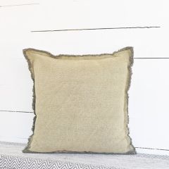 Fringe Trim Accent Pillow