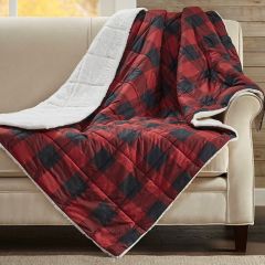Oversized Plaid Throw Blanket