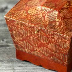 Tooled Pattern Hinge Top Storage Box