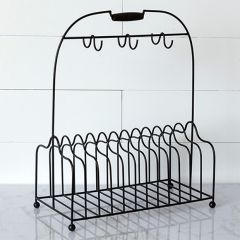 Farmhouse Tabletop Plate And Mug Rack
