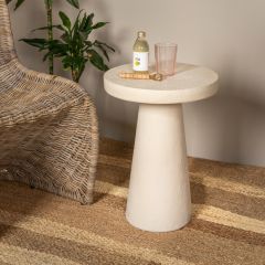 Tapered Side Table Cream