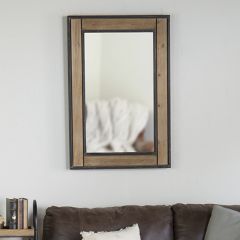 Primitive Farmhouse Framed Wall Mirror