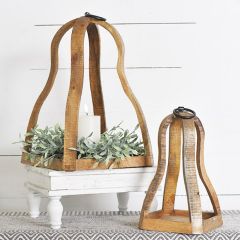 Farmhouse Candle Lantern Display Set of 2