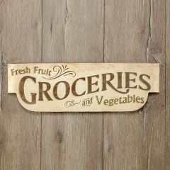 Metal Groceries Wall Sign