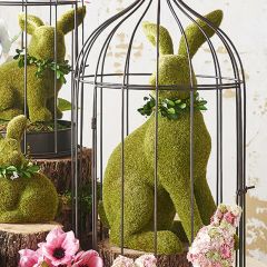 Moss Rabbit Statue