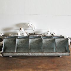 Galvanized Divided Tray Organizer