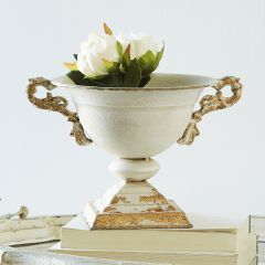 Old World Iron Urn Wide