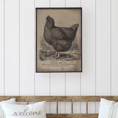 Metal Framed Hen Wall Art