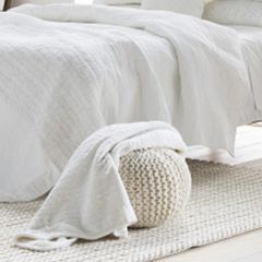 Round Wool Farmhouse Pouf