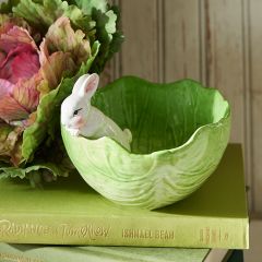 Cabbage Bunny Ceramic Bowl