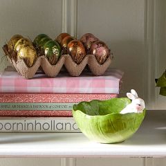 Cabbage Bunny Ceramic Bowl