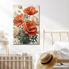 California Poppies Wrapped and Stretched Canvas Wall Art