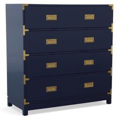 Campaign Inspired 4 Drawer Chest