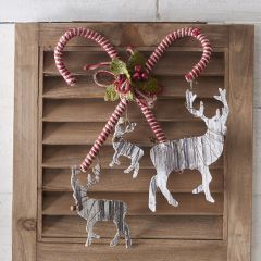 Candy Cane Ornament With Bells 11 Inch Set of 4