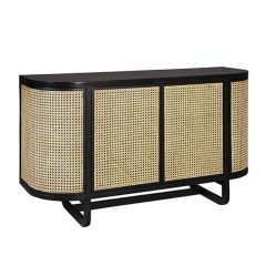 Cane Panel Serving Table