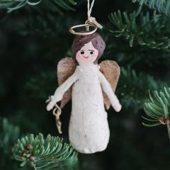 Canvas Angel With Star Ornament