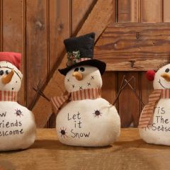 Canvas Snowman Friends Set of 3