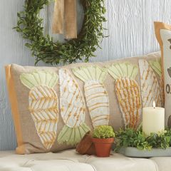 Carrot Applique Lumbar Pillow