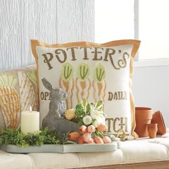 Carrot Patch Farmhouse Accent Pillow
