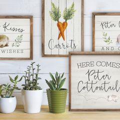 Carrots Whitewash Framed Wall Sign