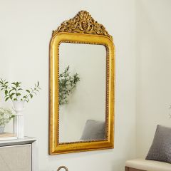 Carved Acanthus Leaf Wooden Wall Mirror