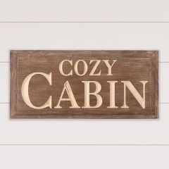 Carved Cozy Cabin Wall Sign