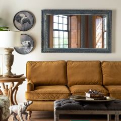 Carved Ornate Edge Rectangle Wall Mirror