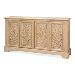 Carved Palm Leaf 4 Door Sideboard