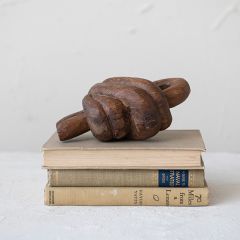 Carved Reclaimed Wood Knot Tabletop Accent Piece