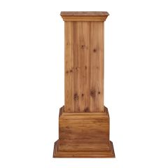 Carved Reclaimed Wood Pedestal 48 Inch