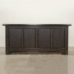 Carved Rustic Pine 4 Door Sideboard