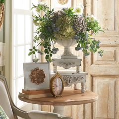 Carved Scrollwork Wooden Risers Set of 2