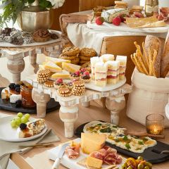 Carved Wood Floral Riser