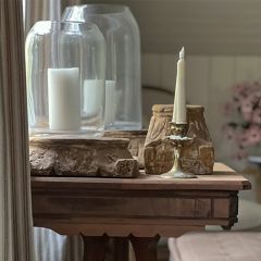Carved Wood Mini Pillar Base