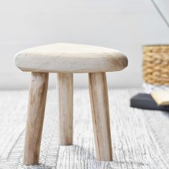 Carved Wood Stool Display Riser