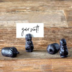 Cast Iron Autumn Place Card Holder, Set of 4