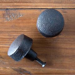 Cast Iron Button Knob Large Set of 12