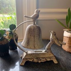 Cast Iron Desktop Bird Bell