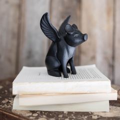 Cast Iron Flying Pig Figure